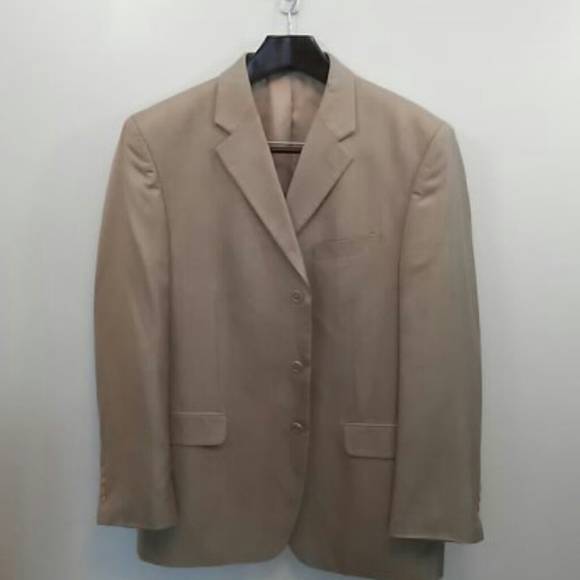 Jones NY Tan Wool/Silk Suit 44R - Picture 3 of 12